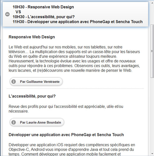 Affichage du Grid Layout responsivé