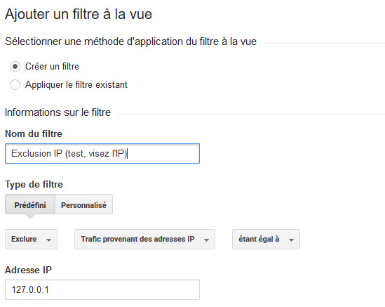 Profil filtré