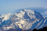 Le Mont-Blanc vu depuis le col de l'Arpettaz