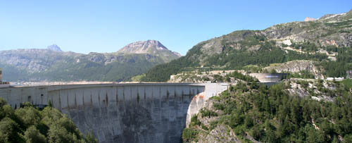 Panoramique du barrage de Tignes