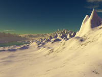 Un paysage neigeux imaginaire...