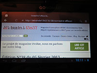 Le Train de 13H37 sur une tablette Go-Nomad