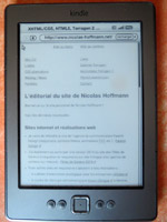 Mon site personnel sur un Kindle