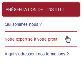 Lien survolé sur une cellule complète
