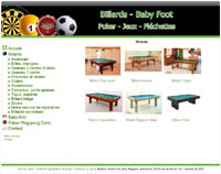 Une page du site Billards-Baby-Foot-Jeux en 1024*768