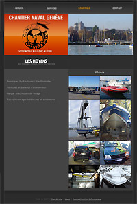 Une page du site Chantier Naval Jacquot-Descombes