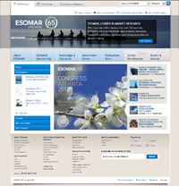 Page d'accueil d'ESOMAR