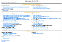 Interface d'admin du site Lamarque