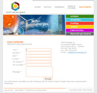 Page de contact Tech-énergies