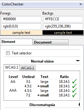 WCAG contrast checker