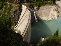 Le barrage de la Gittaz, dans le Beaufortain