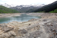 Niveau très bas du lac de Roselend