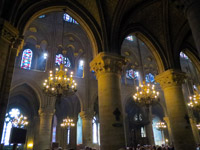 Jeu de lumière dans la cathédrale de Notre-Dame