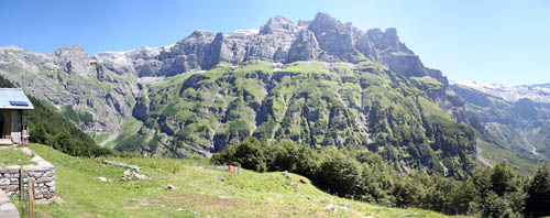 Panoramique depuis le châlet du Boret