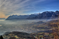 Brumes sur Albertville et sa vallée (HDRI)