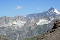 Vue depuis le haut du col de l'Iseran