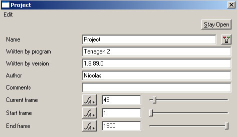 Projet Terragen 2